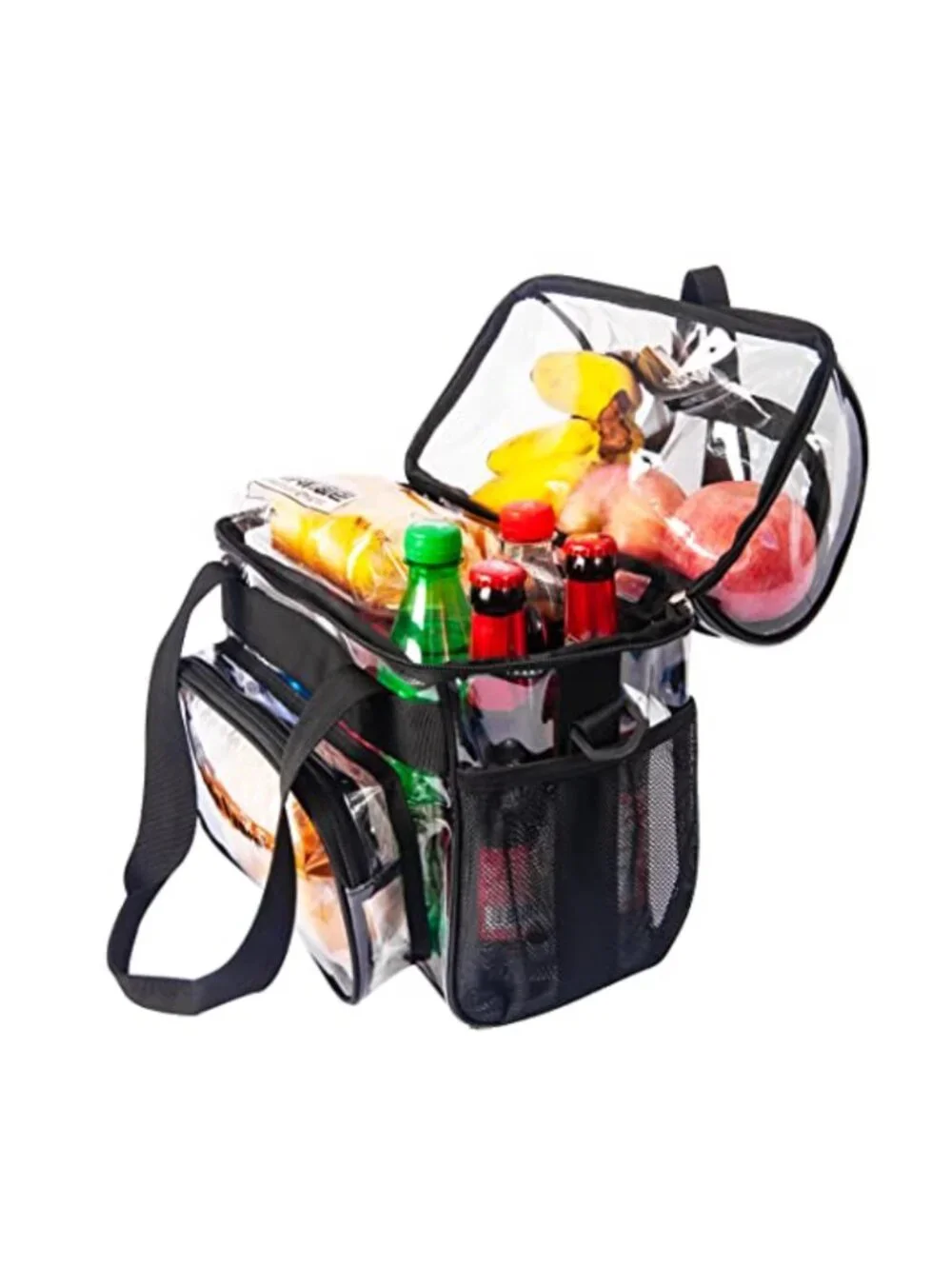 Clear PVC Crossbody Lunch Bag Stadium Approved Transparent Tote
